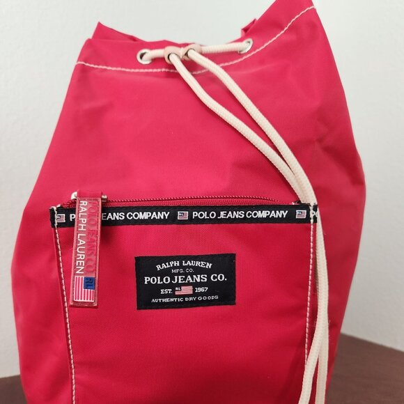 EUC Polo Jean Ralph Lauren Bucket Bag - Picture 1 of 4